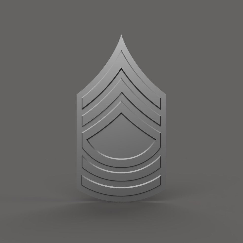Army Master Sergeant (MSG)  insignia 3D stl file for CNC router