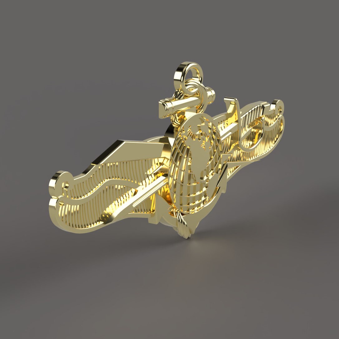 Navy Information Warfare Officer (IWO) insignia, 3D stl file for CNC router