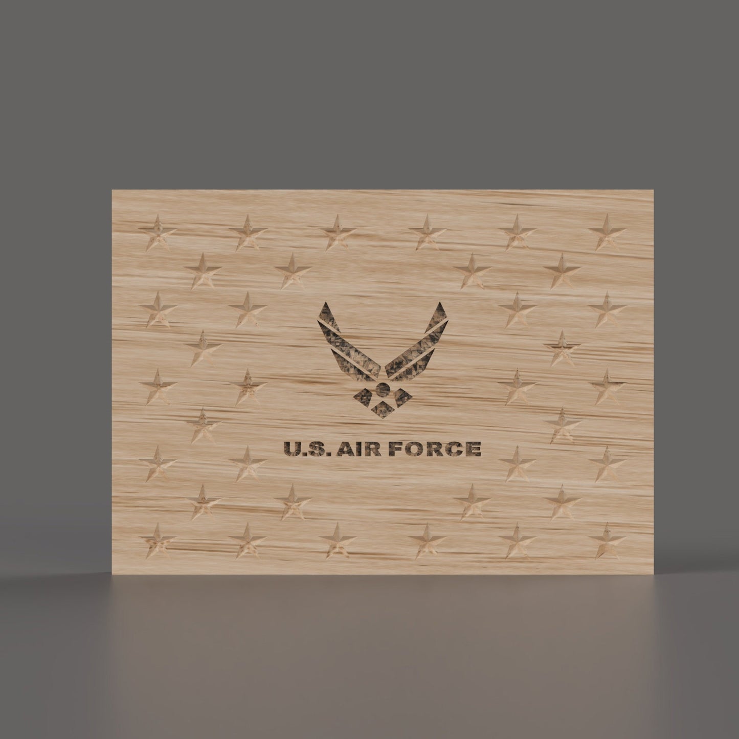 United States (US) Flag Union Jack with Air Force insignia 3D stl file for CNC router