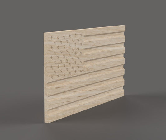 United States (US) Flag 3D stl file for CNC router