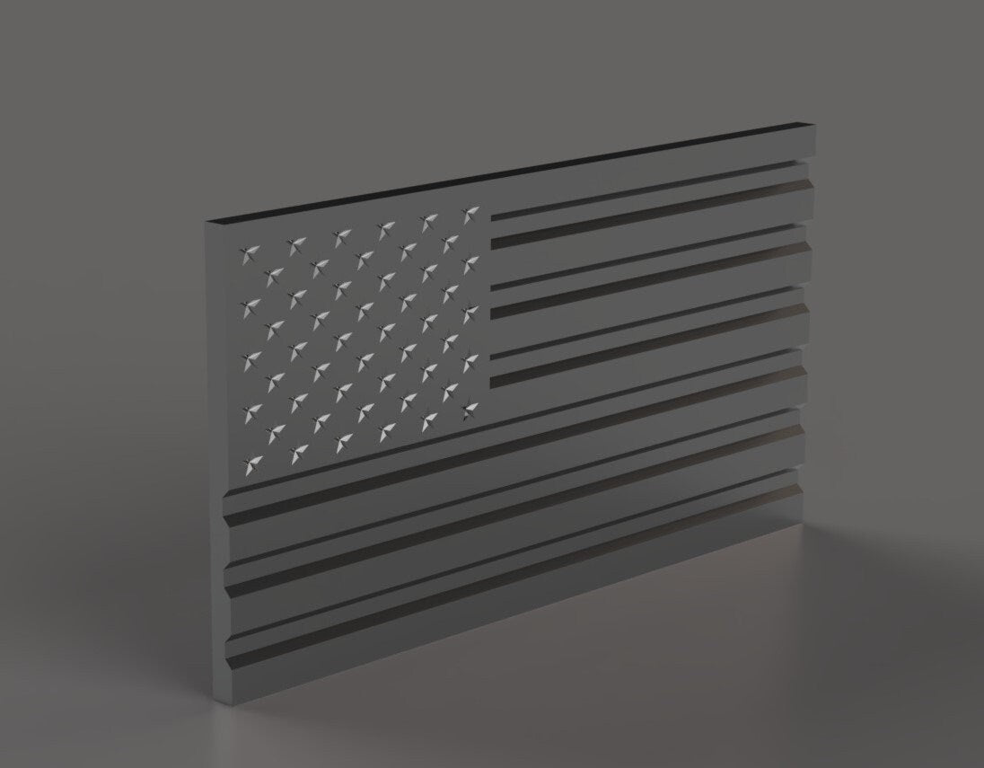 United States (US) Flag 3D stl file for CNC router