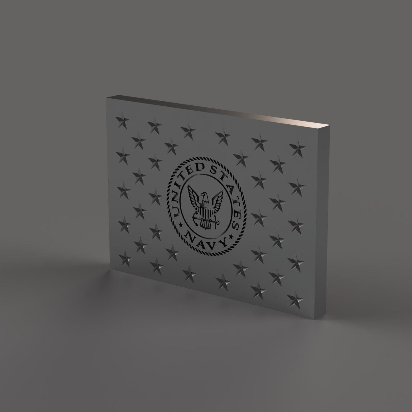 United States (US) Flag Union Jack with US Navy insignia 3D stl file for CNC router