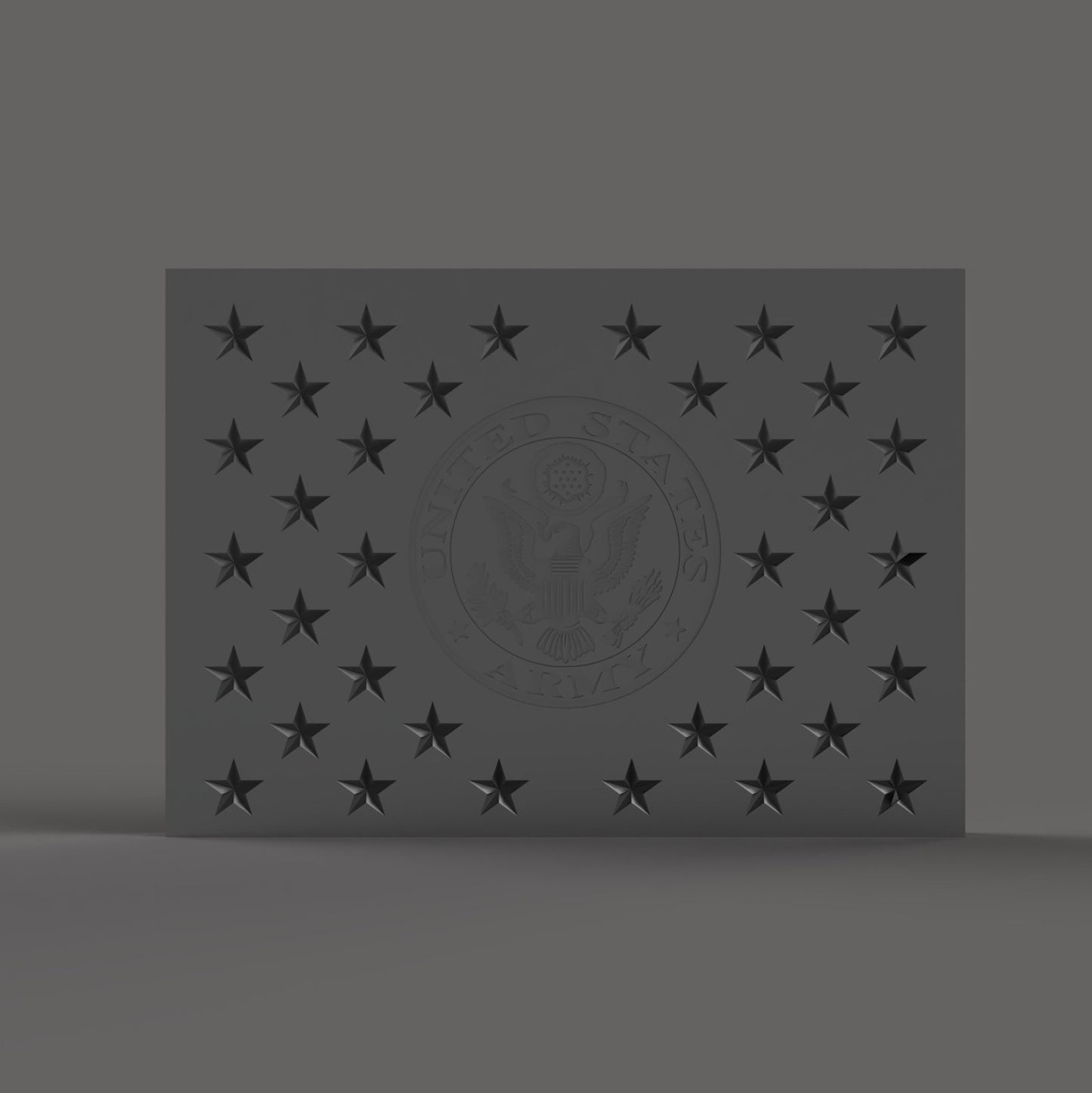 United States (US) Flag Union Jack with Army insignia 3D stl file for CNC router