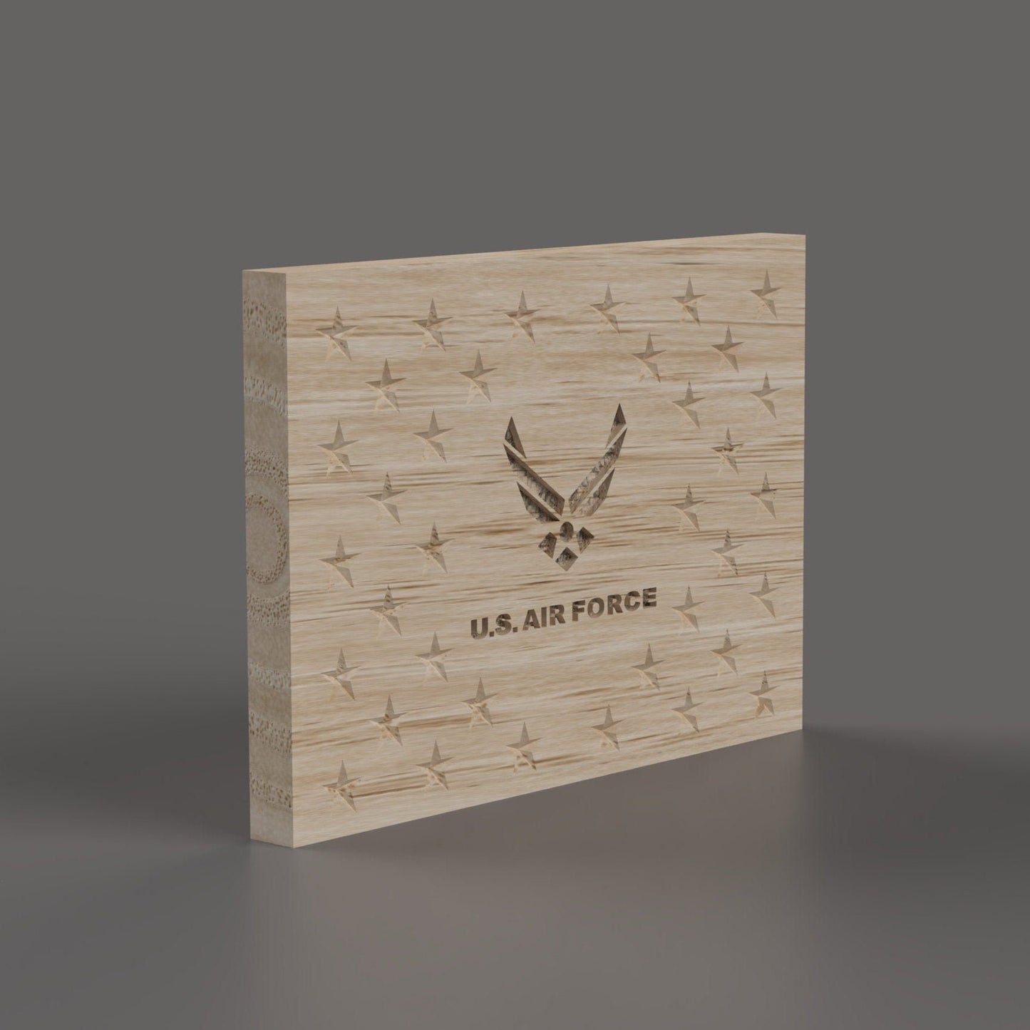 United States (US) Flag Union Jack with Air Force insignia 3D stl file for CNC router