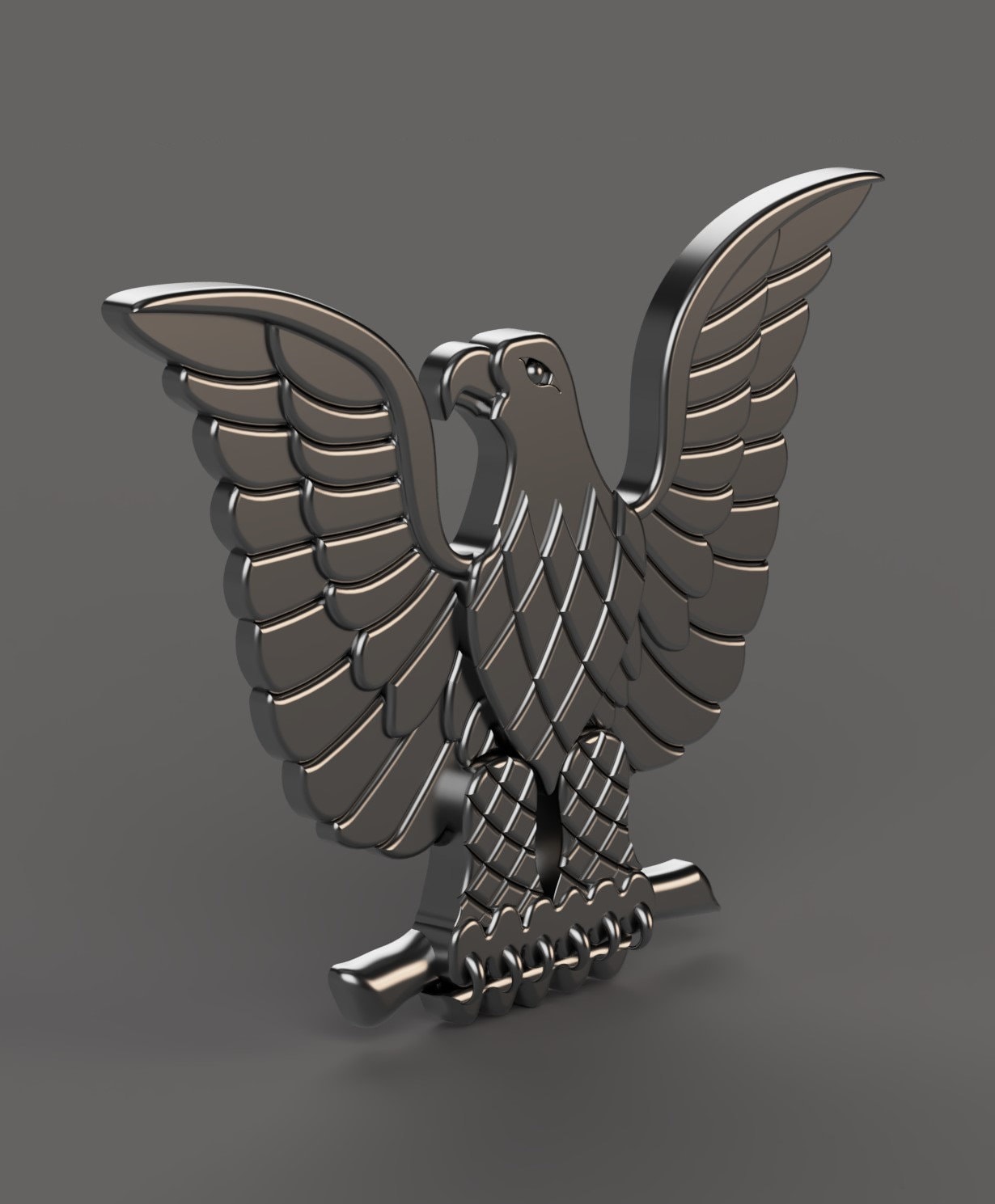 Navy Petty Officer perched eagle insignia 3D stl file for CNC router