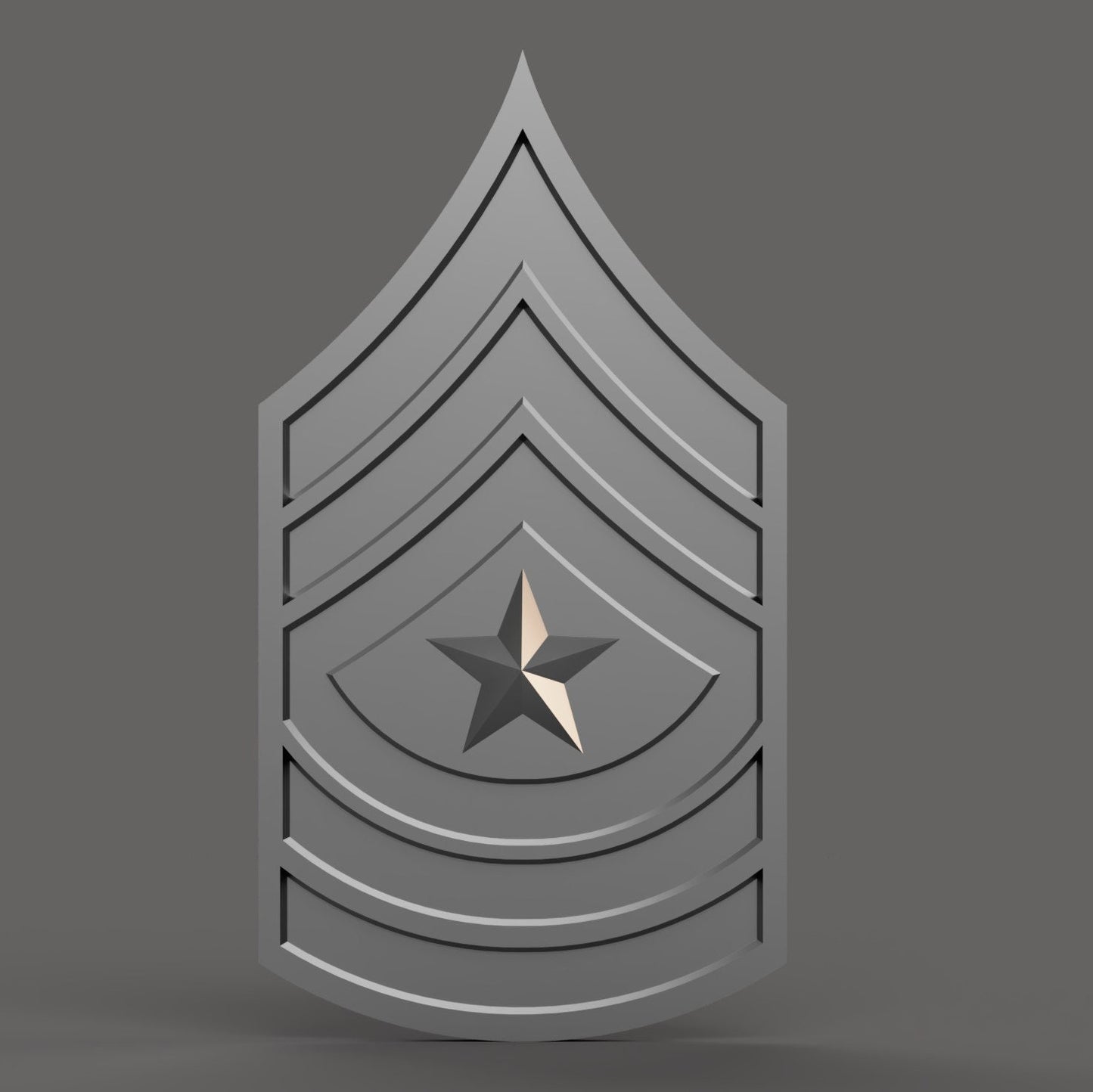 Army Sergeant Major (SGM)  insignia 3D stl file for CNC router