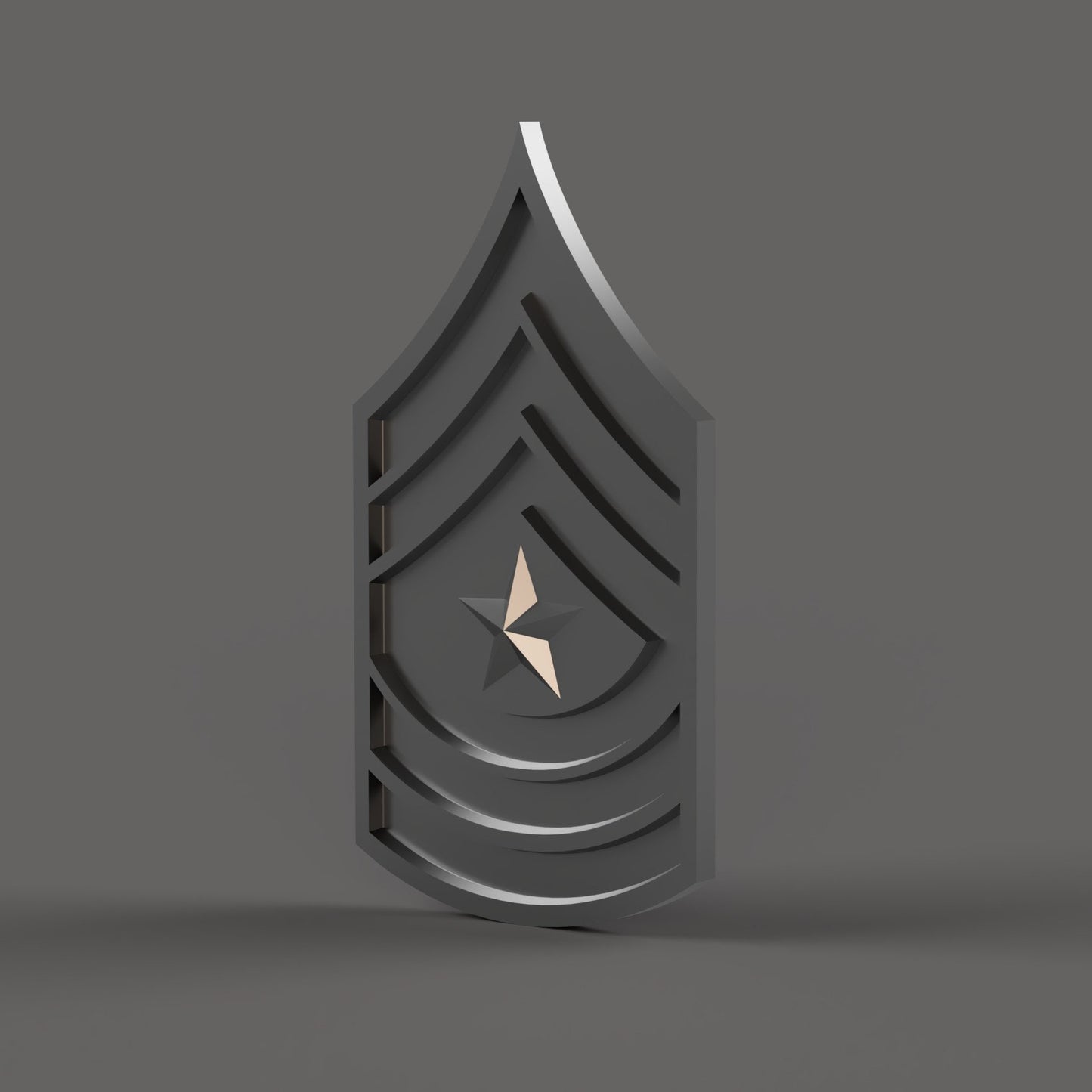 Army Sergeant Major (SGM)  insignia 3D stl file for CNC router