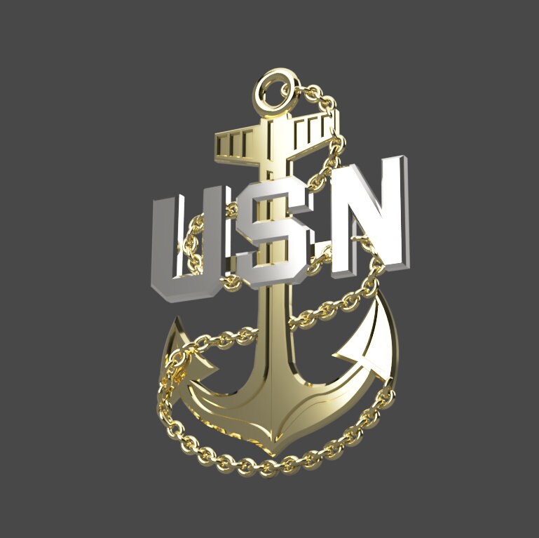 Navy Chief Petty Officer (CPO) insignia 3D stl file for CNC router
