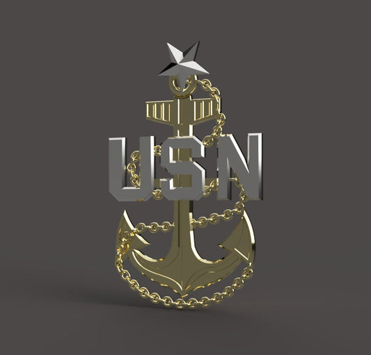 Navy Senior Chief Petty Officer (SCPO) insignia 3D stl file for CNC router