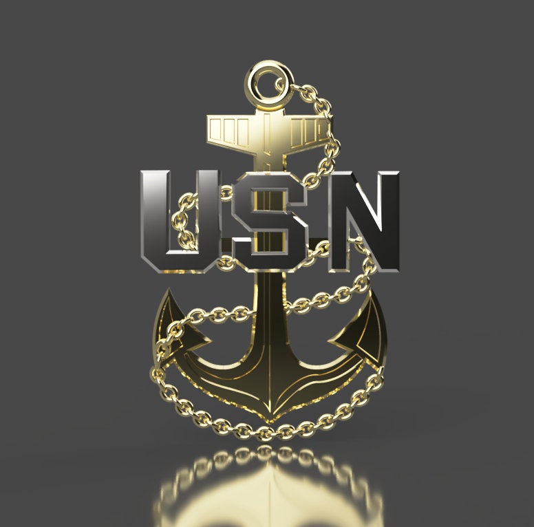 Navy Chief Petty Officer (CPO) insignia 3D stl file for CNC router