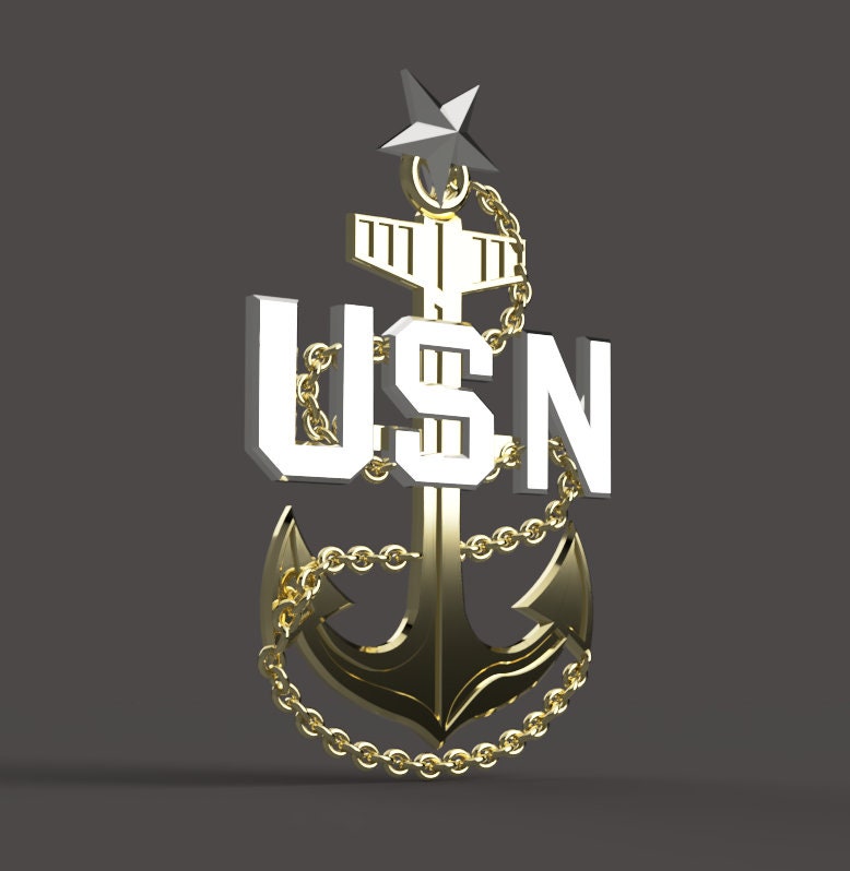 Navy Senior Chief Petty Officer (SCPO) insignia 3D stl file for CNC router
