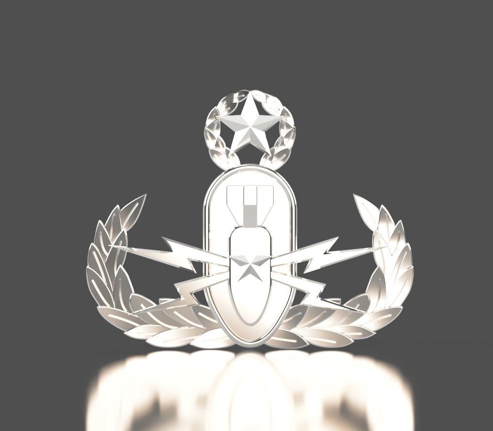 Armed Forces Master Explosive Ordinance Disposable (EOD) Badge insignia 3D stl file for CNC router