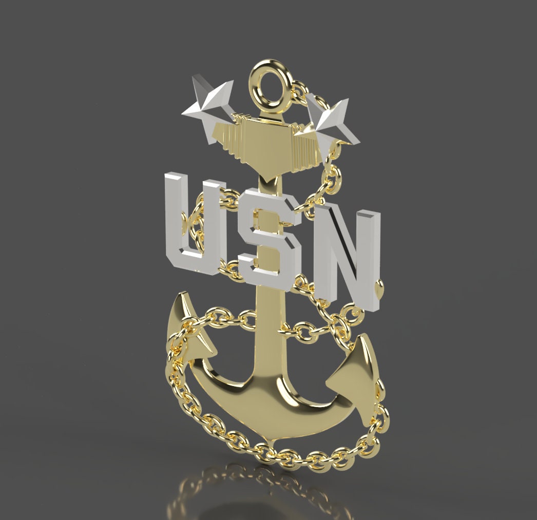 Navy Master Chief Petty Officer (MCPO) insignia 3D stl file for CNC router