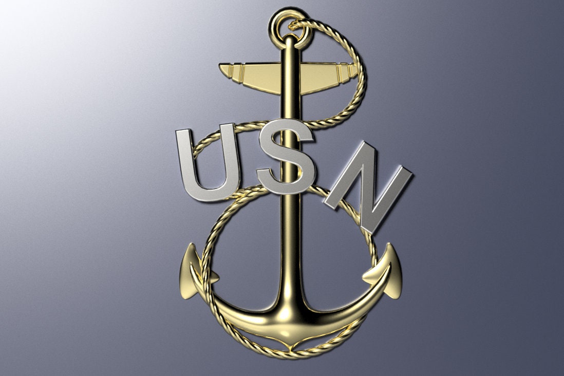 Navy Vintage Chief Petty Officer (CPO) insignia 3D stl file for CNC router