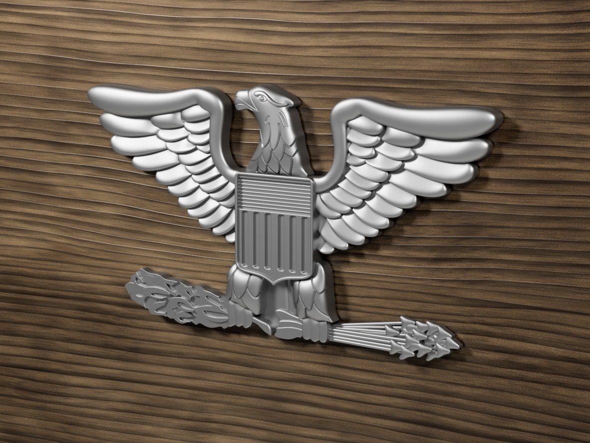 US military O6 collar insignia 3D stl file for CNC router