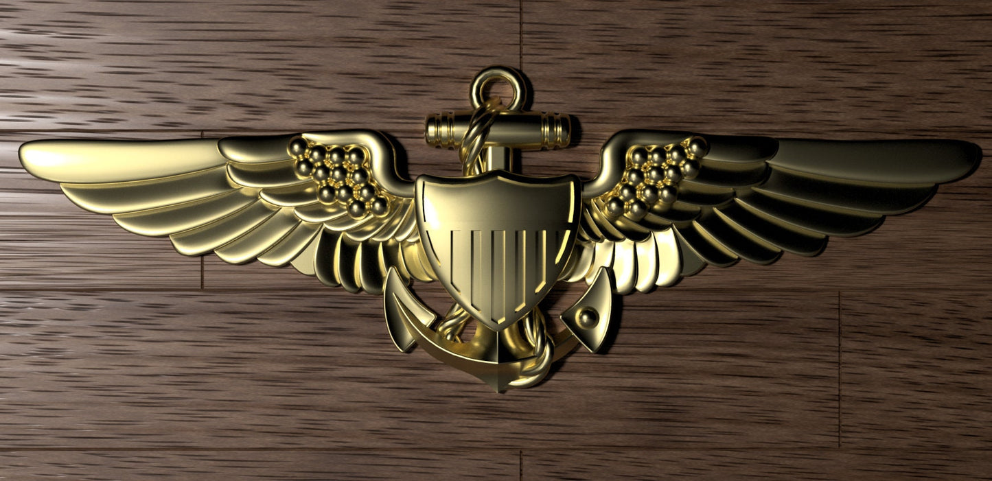Naval Aviator insignia 3D stl file for CNC router