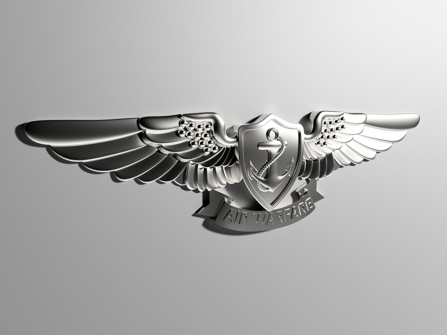 Navy Enlisted Aviation Warfare Specialist EAWS Insignia 3D stl file for CNC router