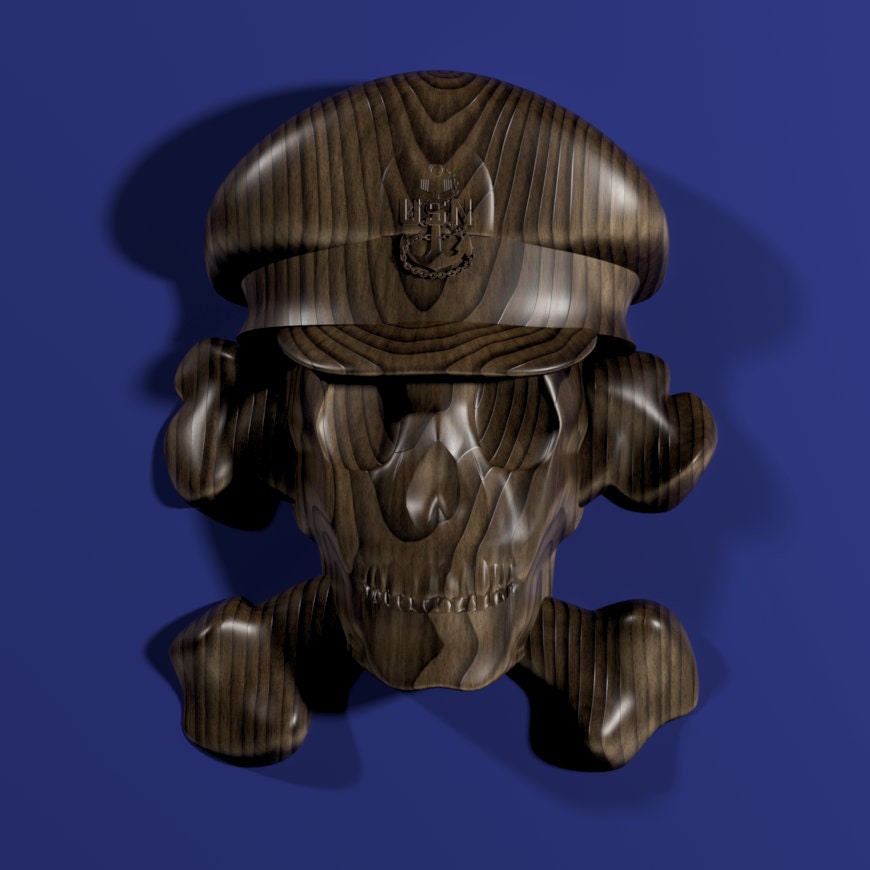 Navy Chief Petty Officer Skull (CPO) insignia 3D stl file for CNC router