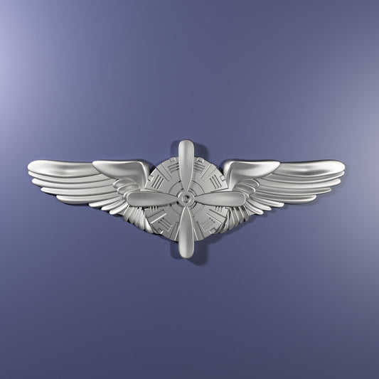 Air Force Flight Engineer Basic Badge 3D stl file for CNC router