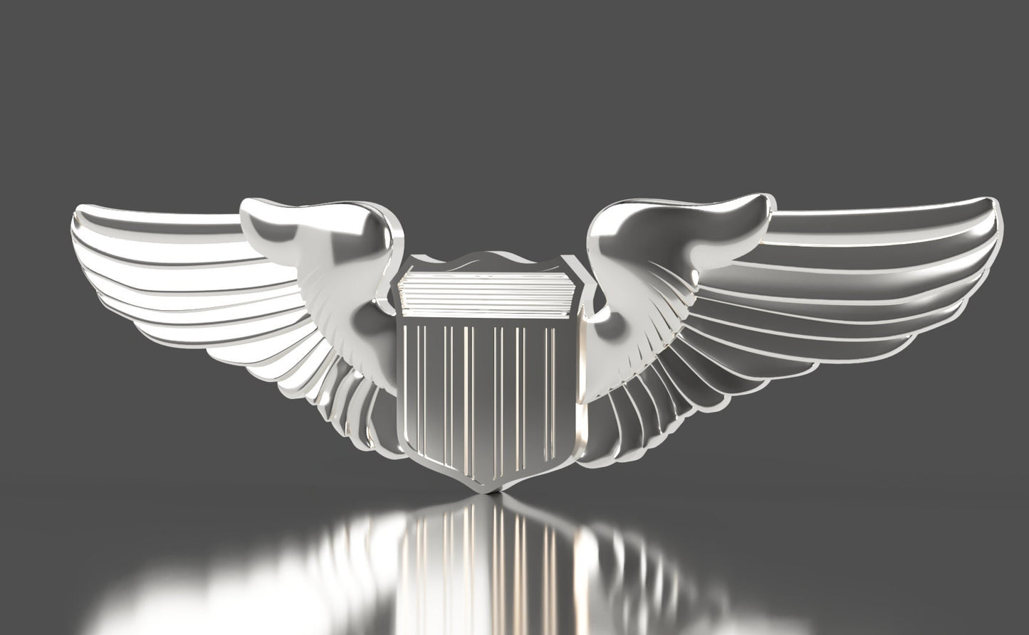 Air Force Pilot Badge 3D stl file for CNC router