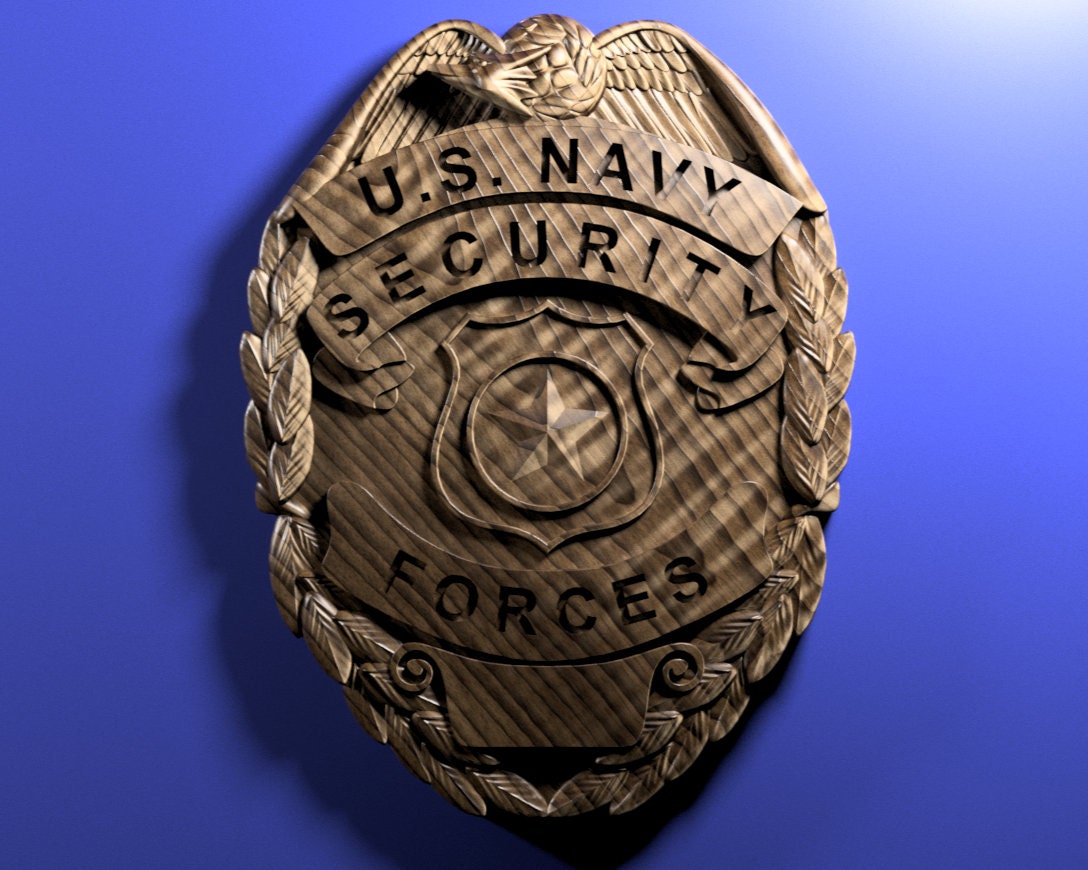 Navy Master-at-arms (MA) Badge 3D stl file for CNC router