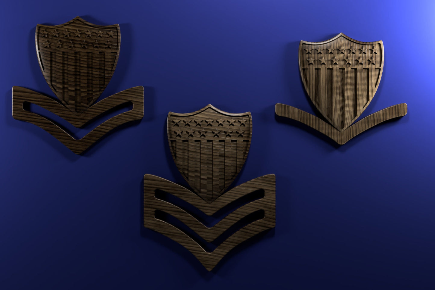 Coast Guard Petty Officer collection insignia 3D stl file for CNC router