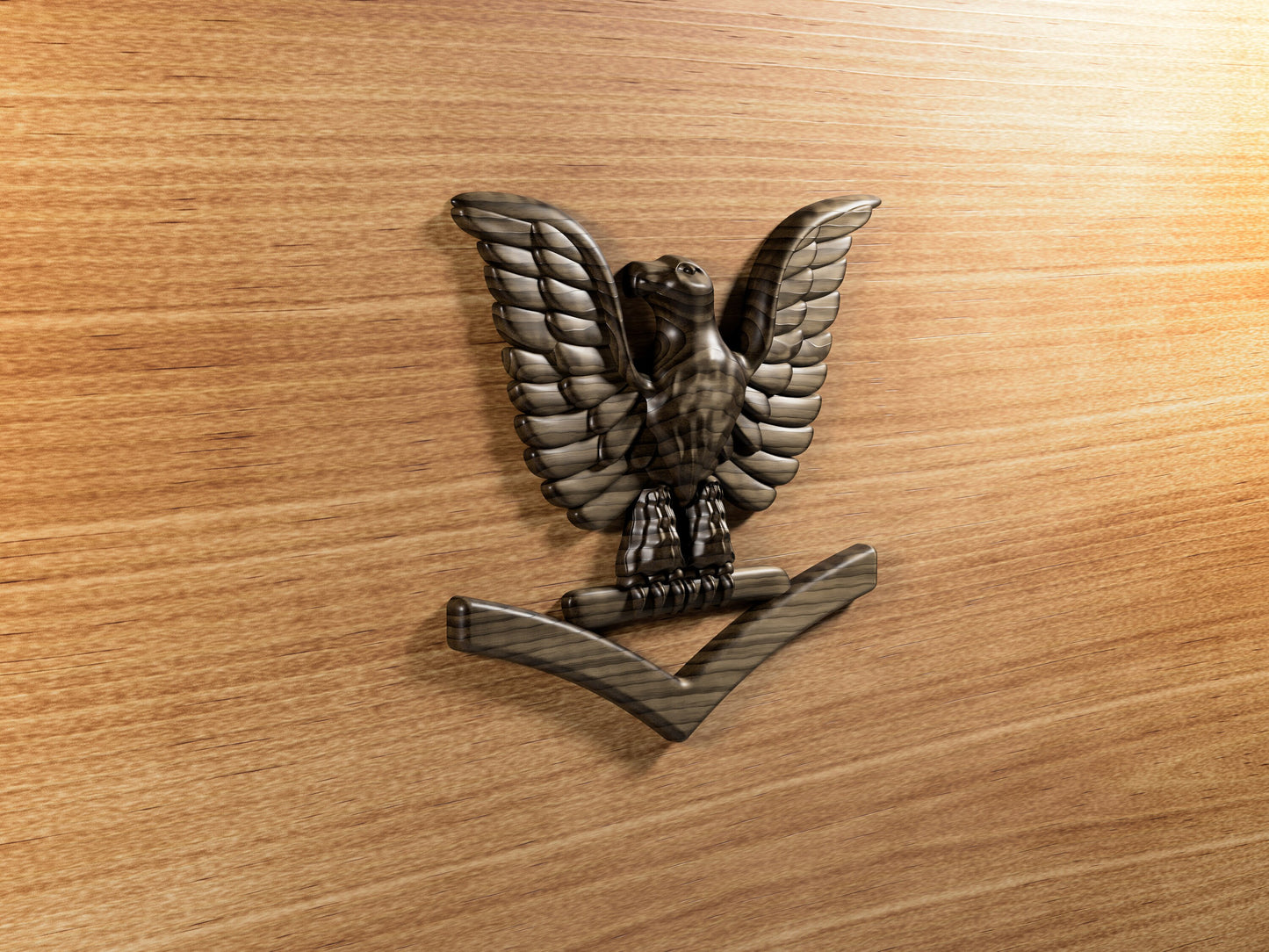 Navy Third Class Petty Officer perched eagle insignia 3D stl file for CNC router