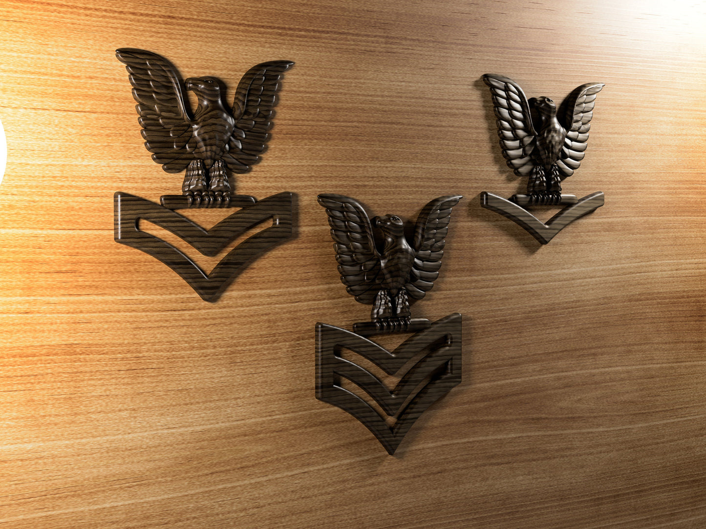 Navy Petty Officer Insignia collection 3D stl file for CNC router