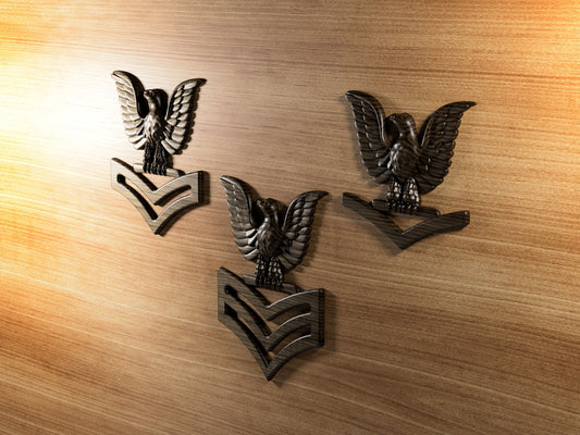 Navy Petty Officer Insignia collection 3D stl file for CNC router