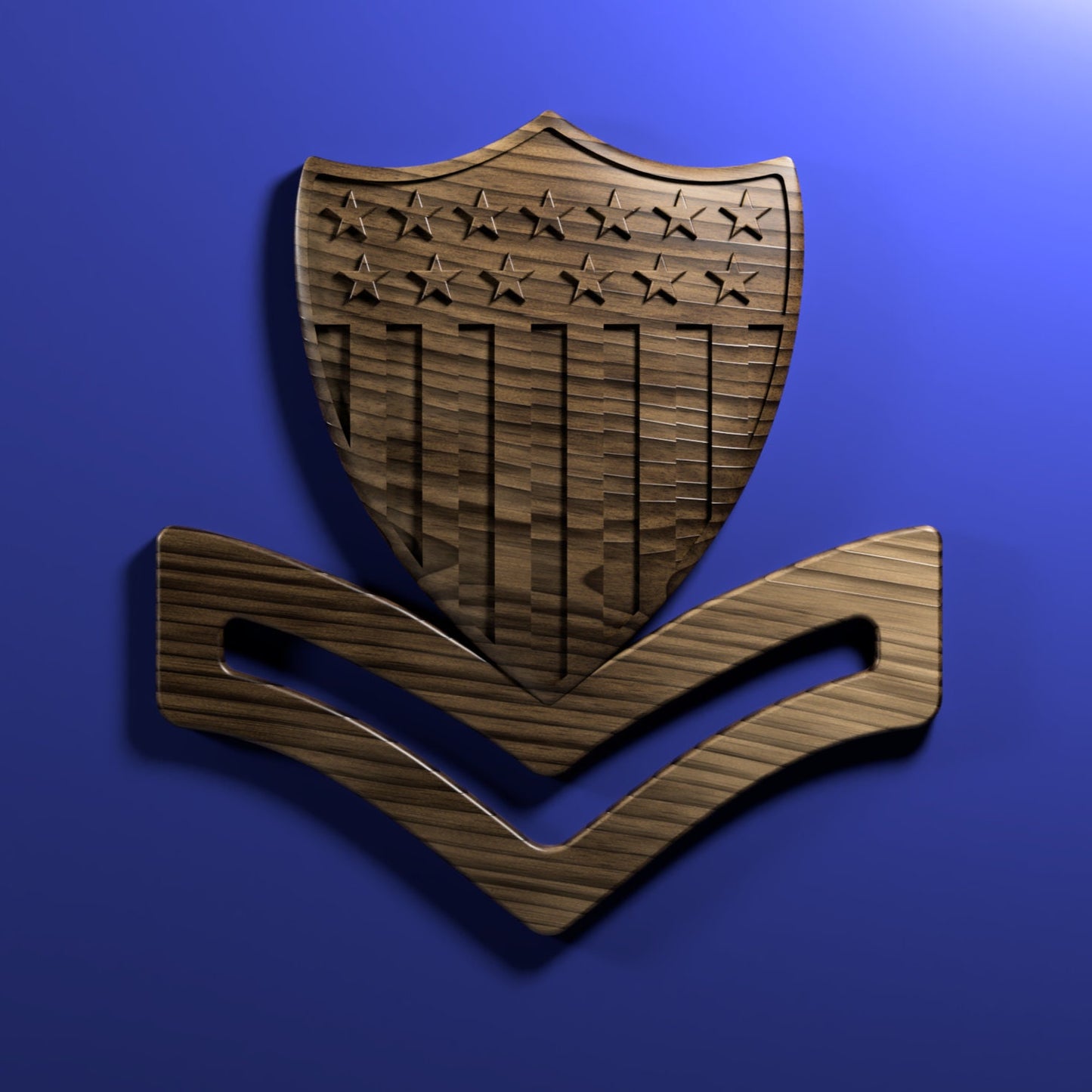 Coast Guard Petty Officer Second Class (PO2) insignia 3D stl file for CNC router