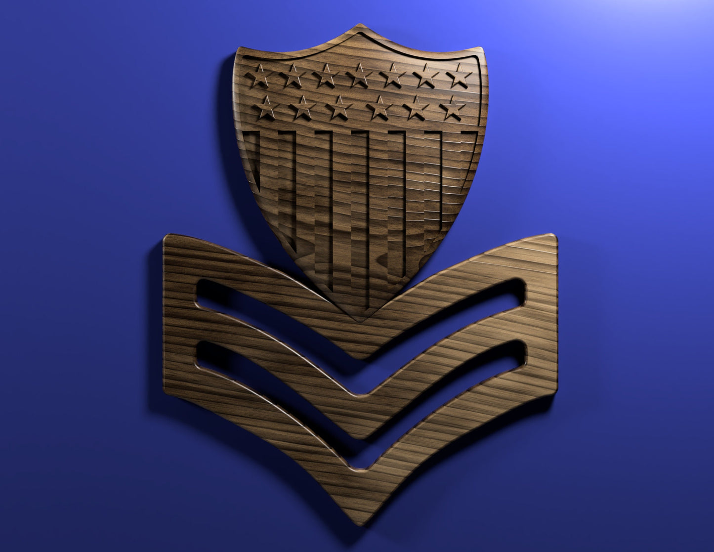 Coast Guard Petty Officer First Class (PO1) insignia 3D stl file for CNC router