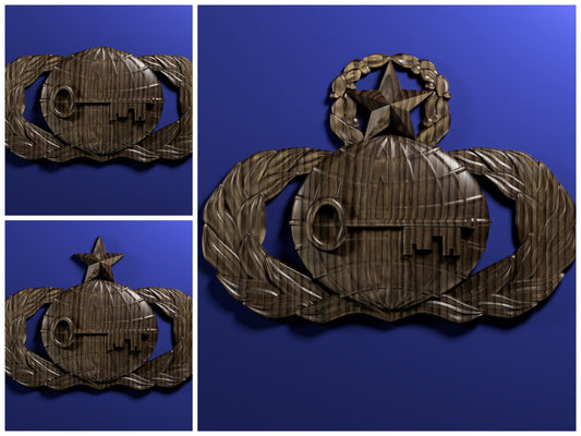 Air Force Intelligence collection 3D stl file for CNC router