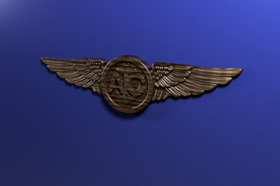 Navy Air Crew wings 3D stl file for CNC router