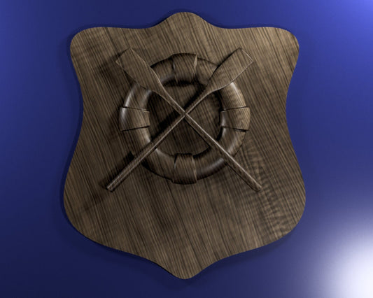 Coast Guard Surfman insignia 3D stl file for CNC router