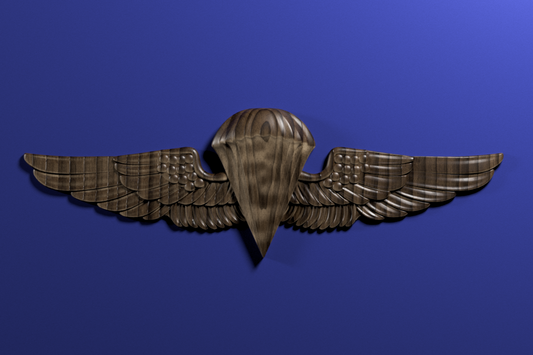 Navy Parachutist Badge insignia 3D stl file for CNC router